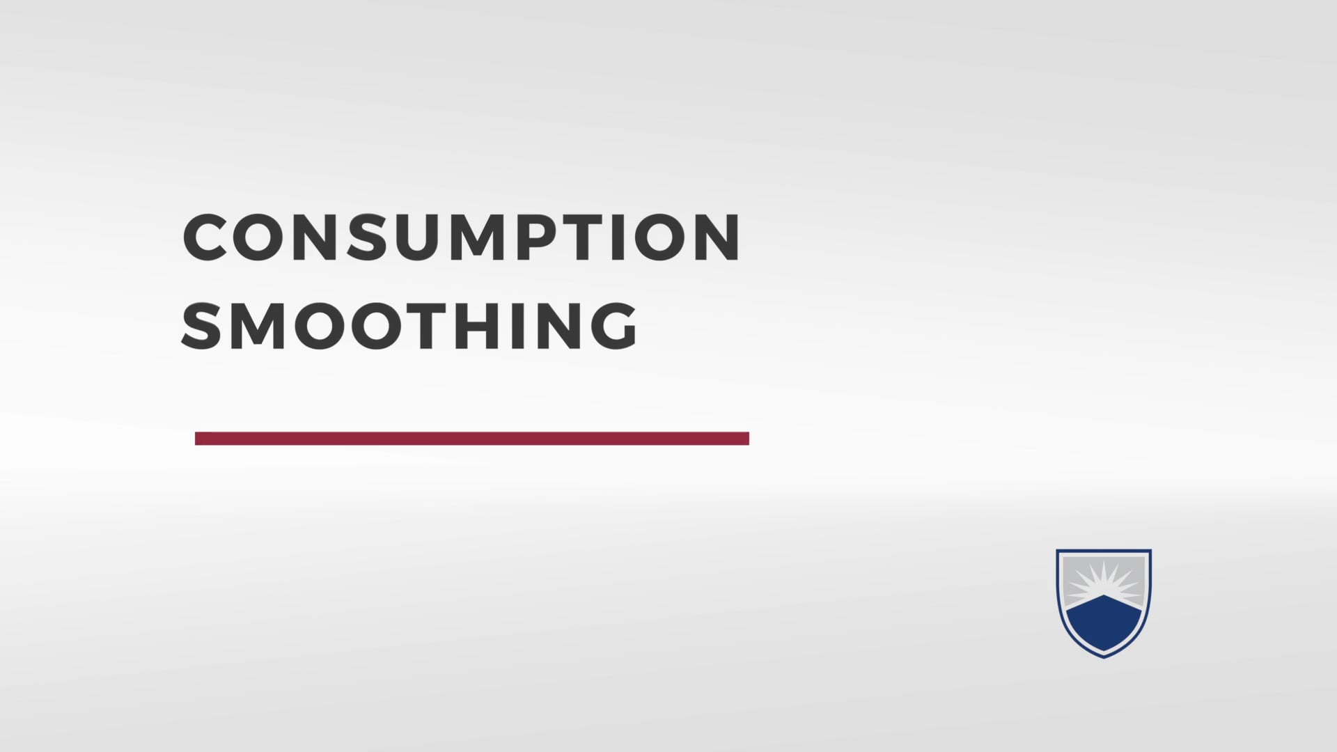 Consumption Smoothing - Sensible Financial Planning